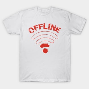 Funny Offline Wi-Fi Symbol gift T-Shirt